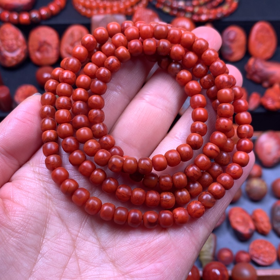 南红玛瑙多圈手链6.2mm未镶嵌