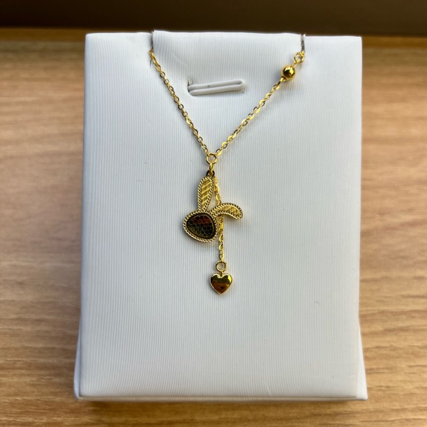 足金999黄金5g工艺鱼鳞兔子套链黄金吊坠项链时尚按克卖