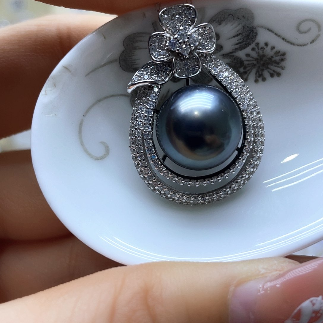 海水珍珠颈饰银S925镶嵌