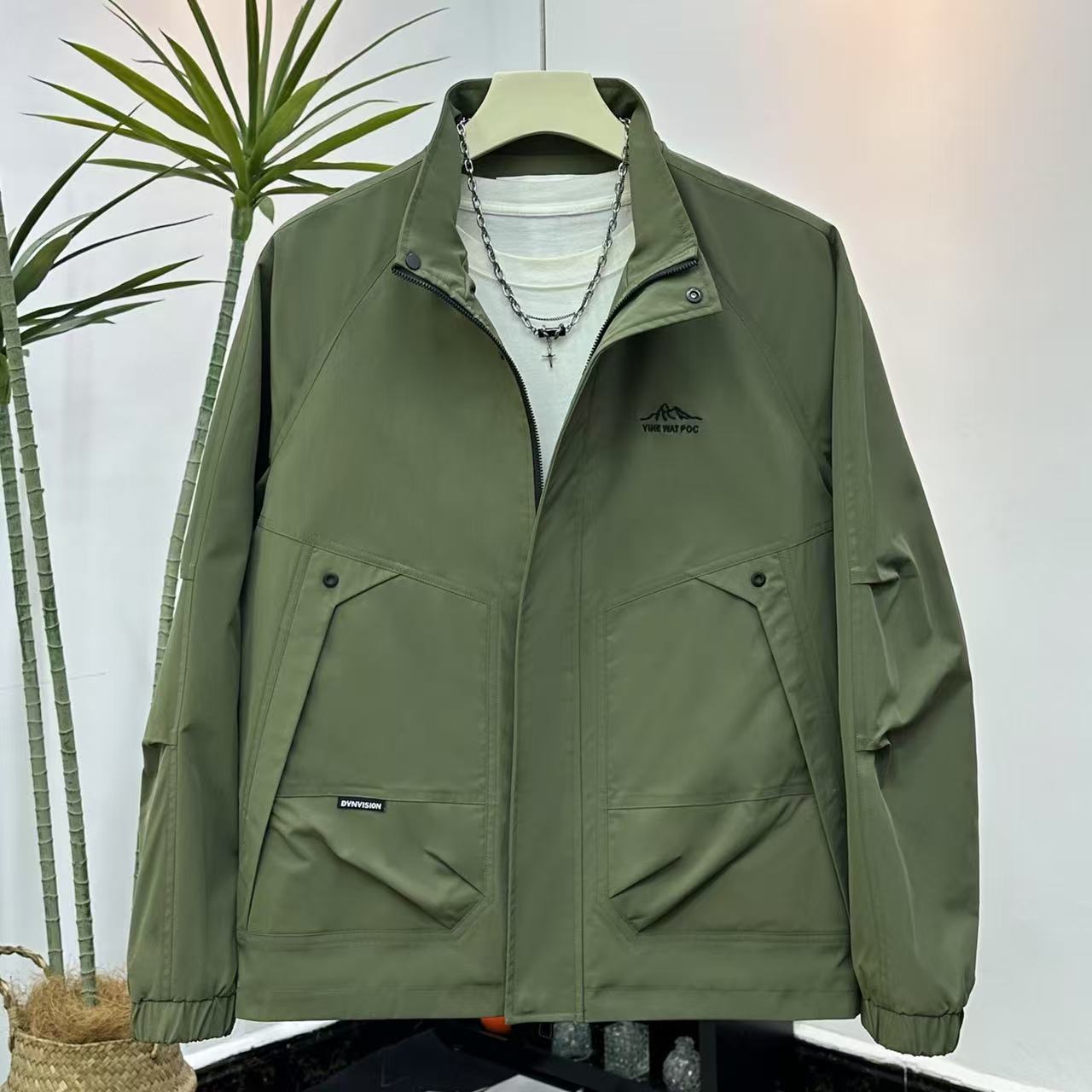 82032 绿【海盗船】春秋男士休闲夹克外套帅气百搭