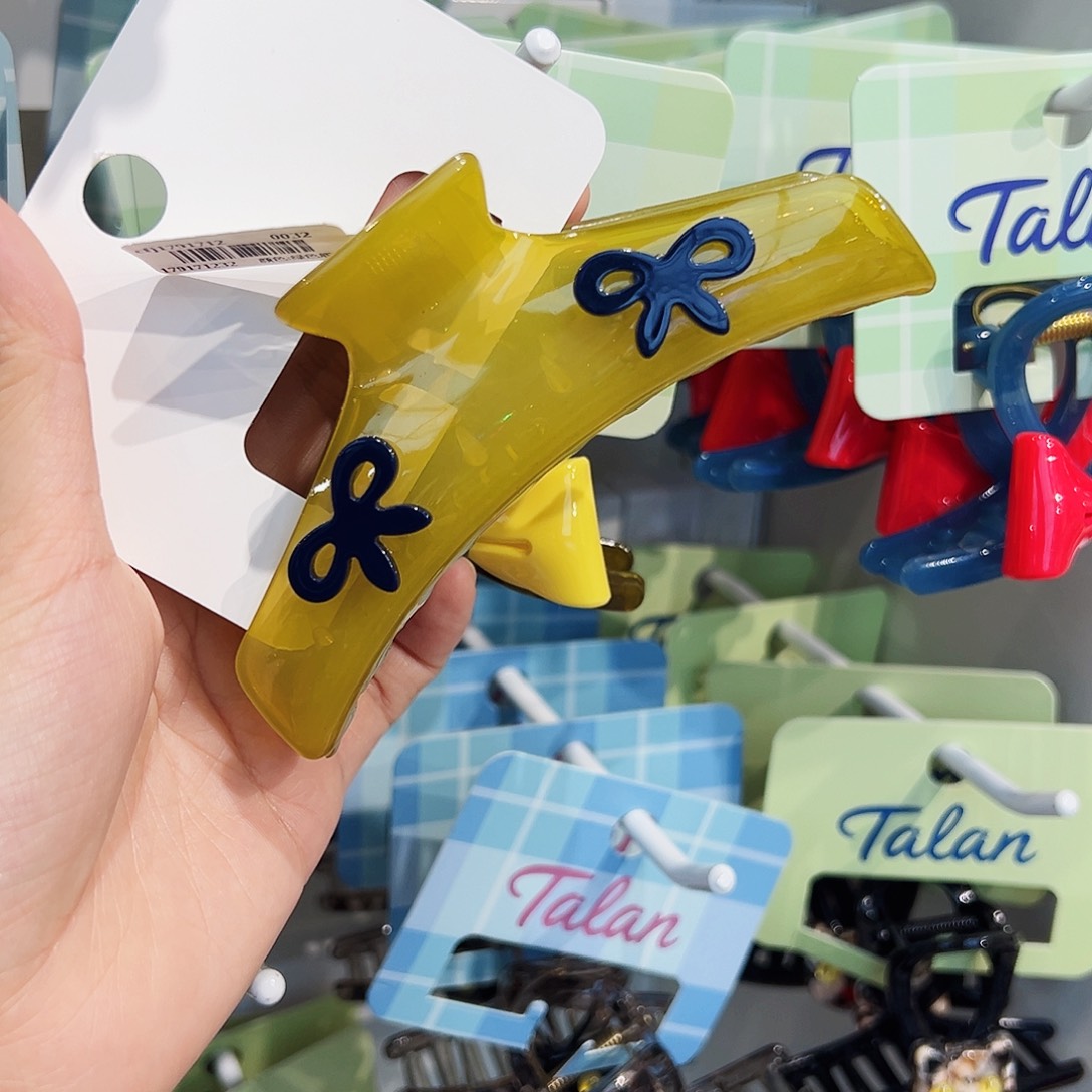 布艺非金属大抓夹黄色