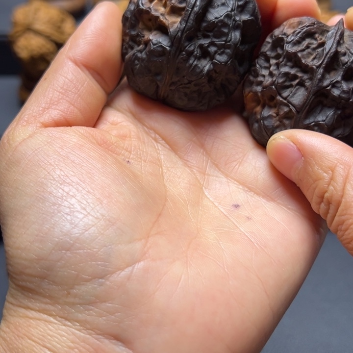 文玩核桃把件L紫衣将军磅39