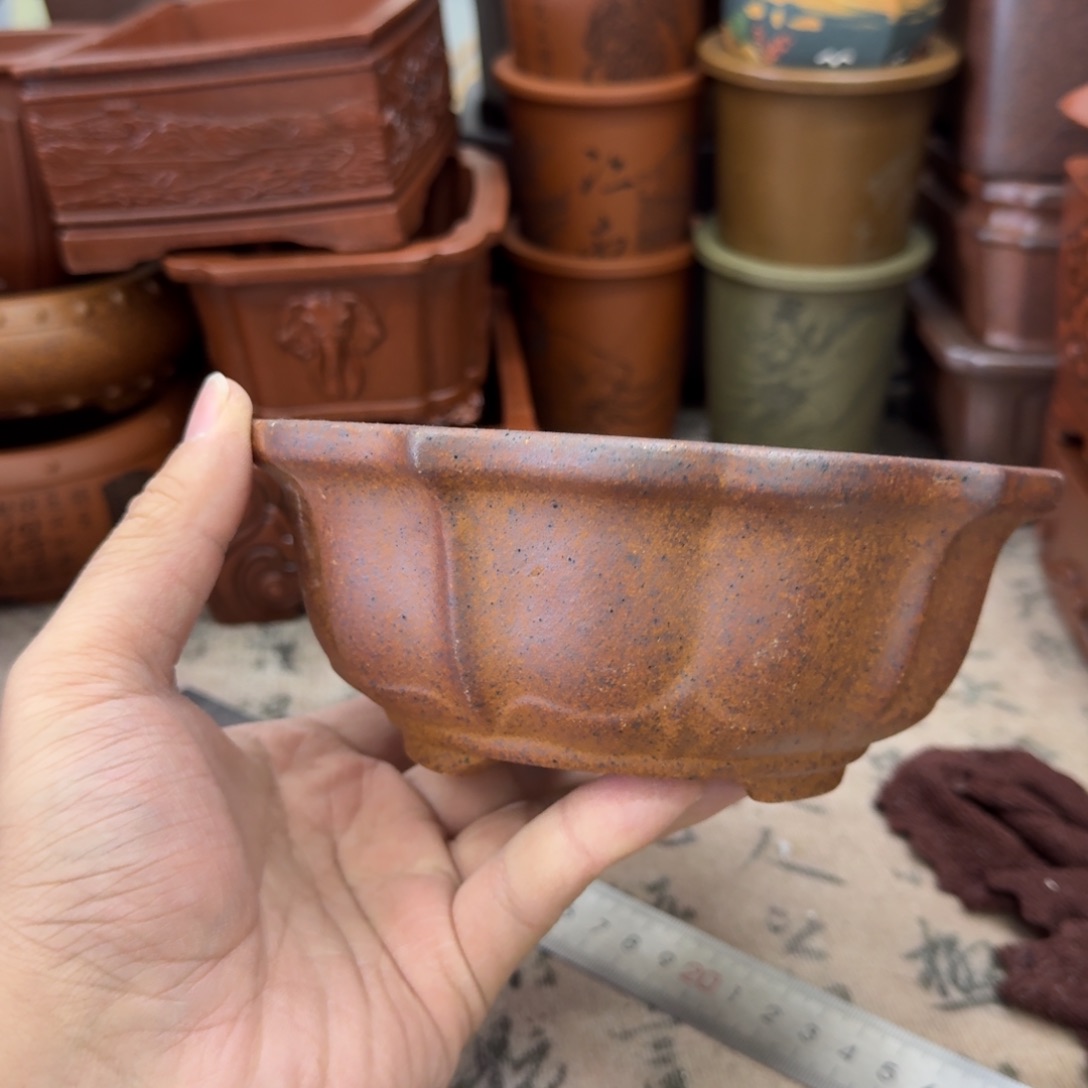 紫砂花盆宜兴紫砂正品花盆13x5