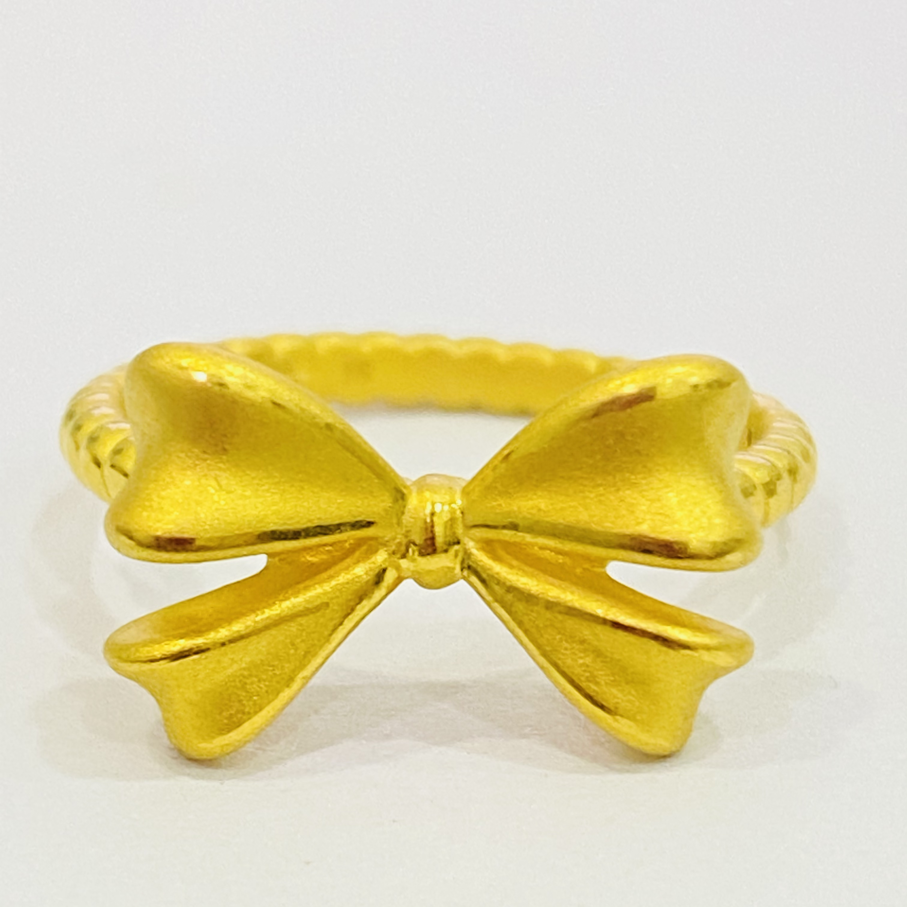 【莹莹专享】足金999饰品#12在逃公主蝴蝶结戒指 1.9 GP
