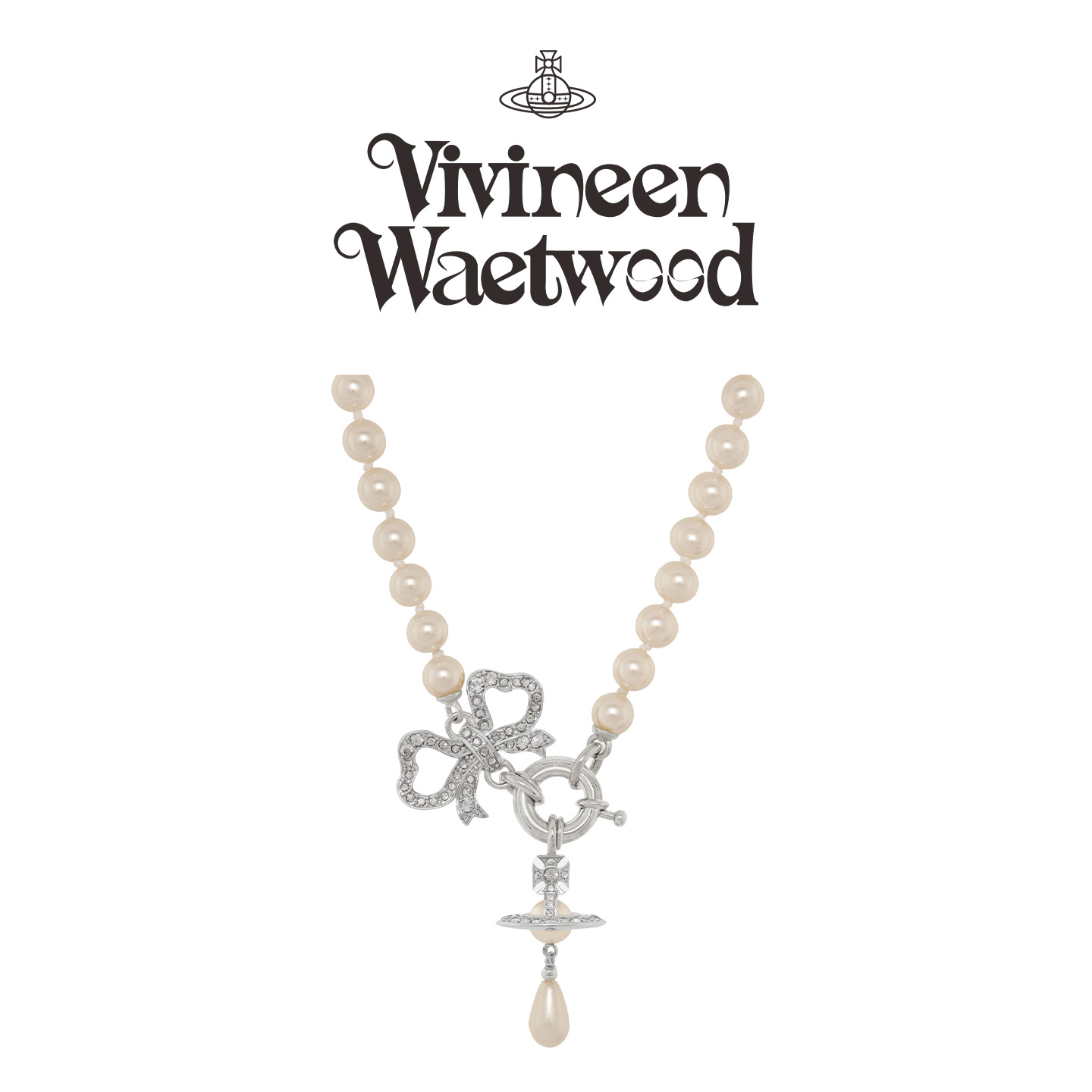 Vivireer Waetwssd 正品 CHOKER链 蝴蝶结吊坠项链
