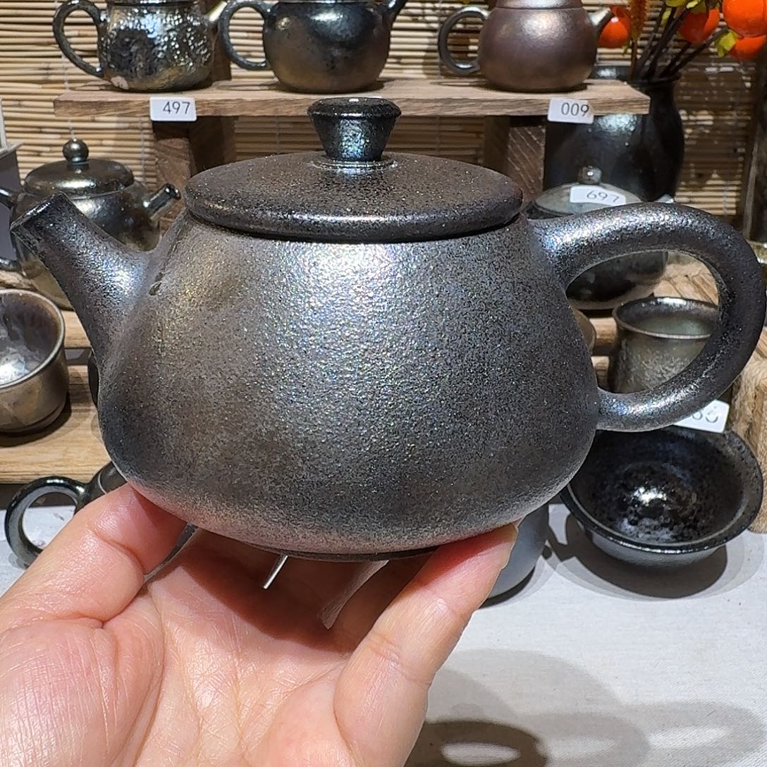 壶建水紫陶紫泥柴烧壶一微暇