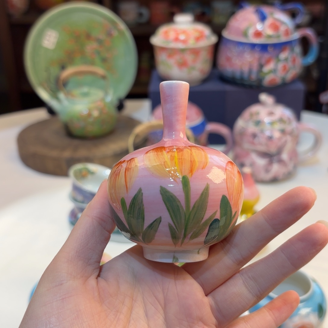景德镇手绘高温釉下彩陶瓷茶具