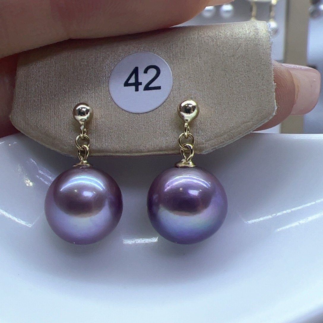 淡水珍珠耳饰银S925镶嵌