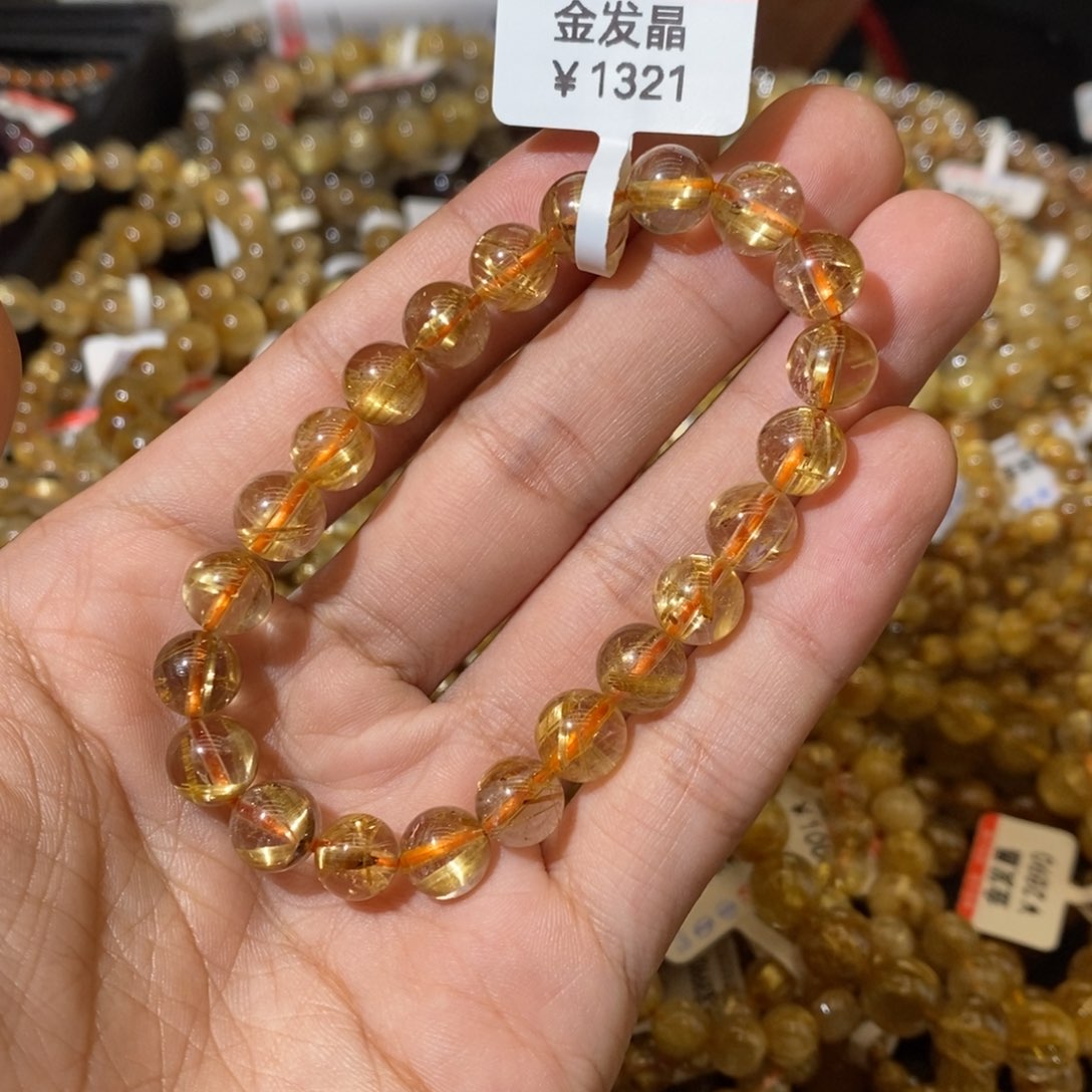 水晶手链未镶嵌呵*?我