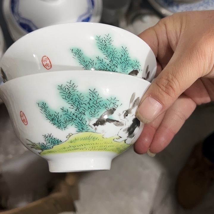 陶五寸碗两个陶瓷