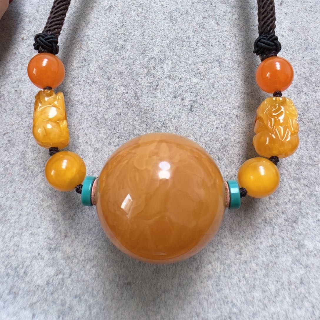 蜜蜡项链未镶嵌蜜蜡锁骨