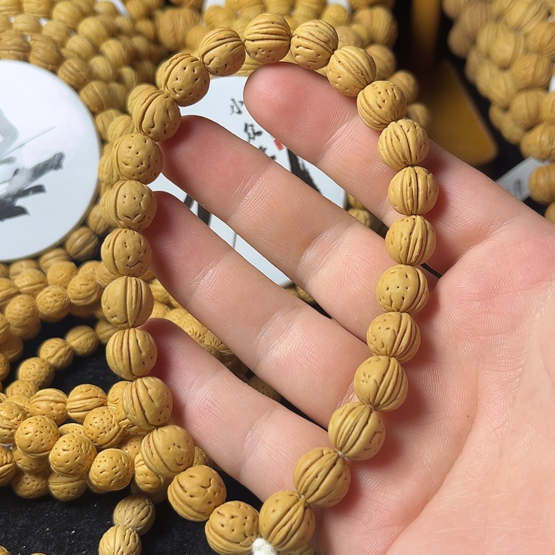 桃核手串11尺寸金豆手持