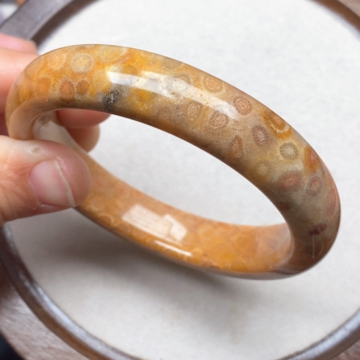硅化珊瑚（珊瑚玉）手镯未镶嵌60