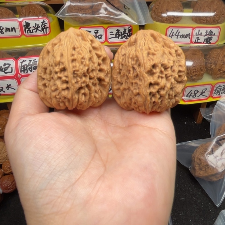 文玩核桃手串11号39尺凹底丑南疆石全品无修高炮