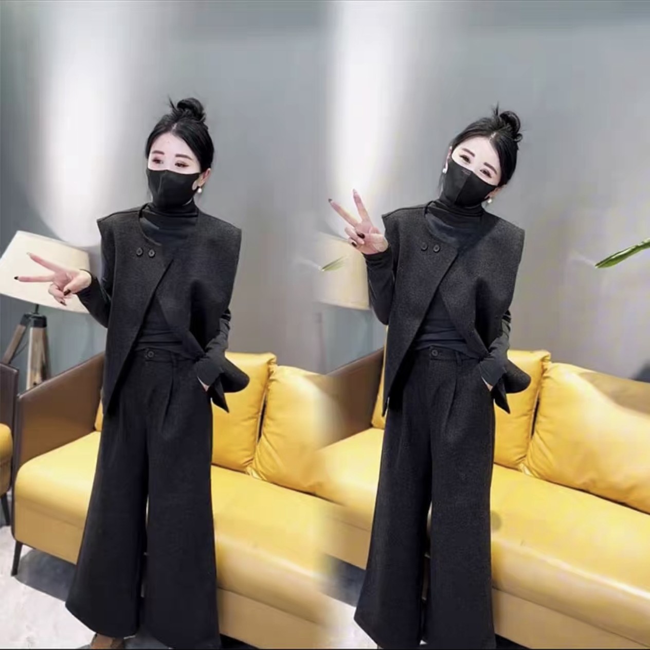 【狂欢双十一】2971小香风两件套（衣长57左右裤长83左右）kang