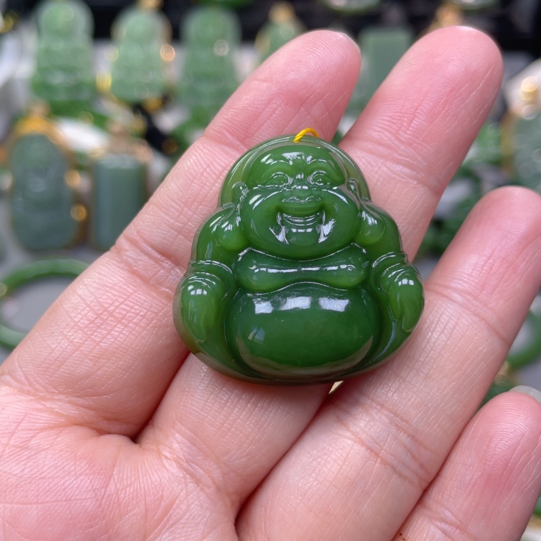 和田玉（碧玉）未镶嵌吊坠(不含链)