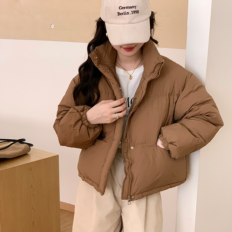 小短款羽绒服女加厚立领小个子休闲外套