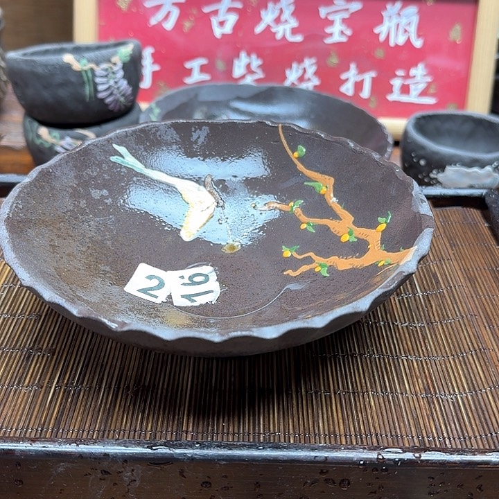 纯手工制作粗陶茶具