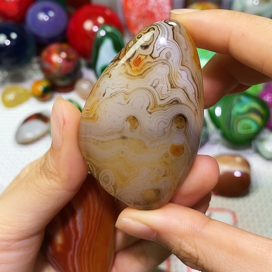 静***心玛瑙/玉髓未镶嵌珠宝奇石