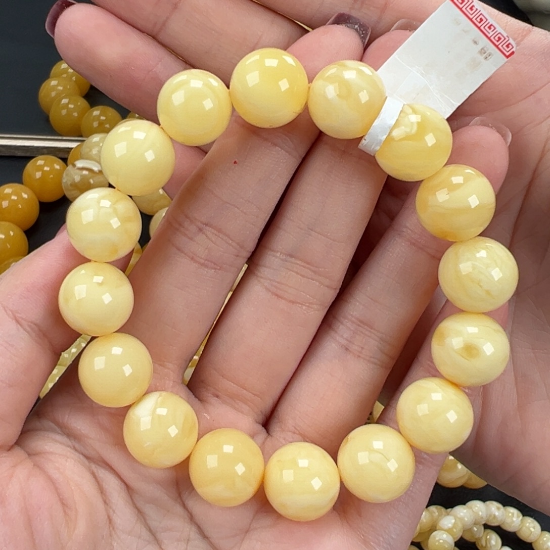 琥珀未镶嵌手链21.1白蜡