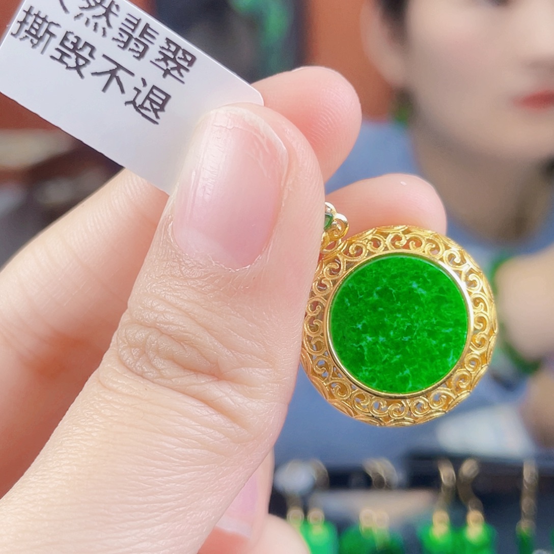 翡翠银S925镶嵌耳饰