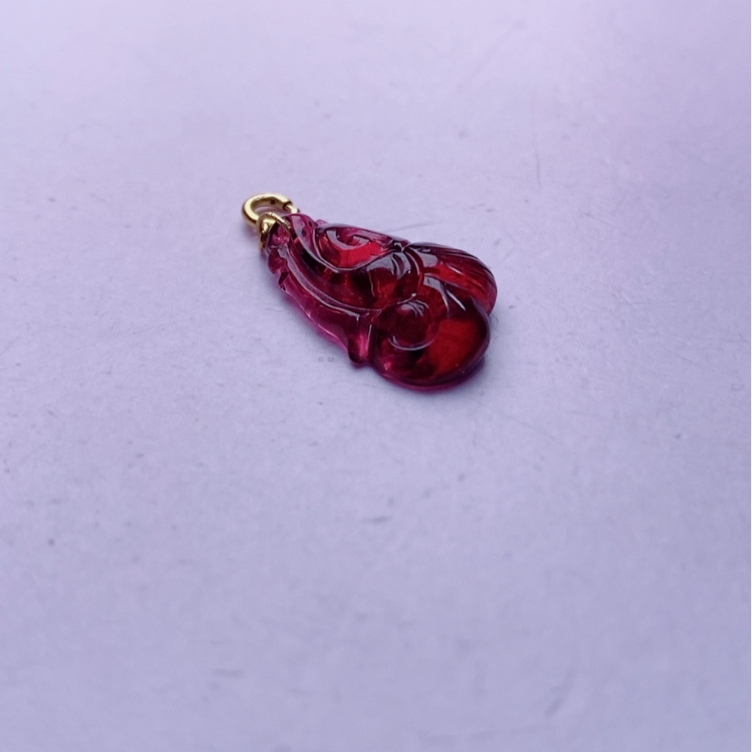 【闪购商品】碧玺小滴溜18K金镶嵌碧玺小滴溜