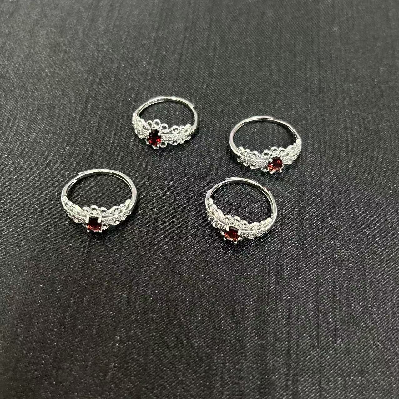 石榴石蕾丝花边戒指*（多样性发一件）
