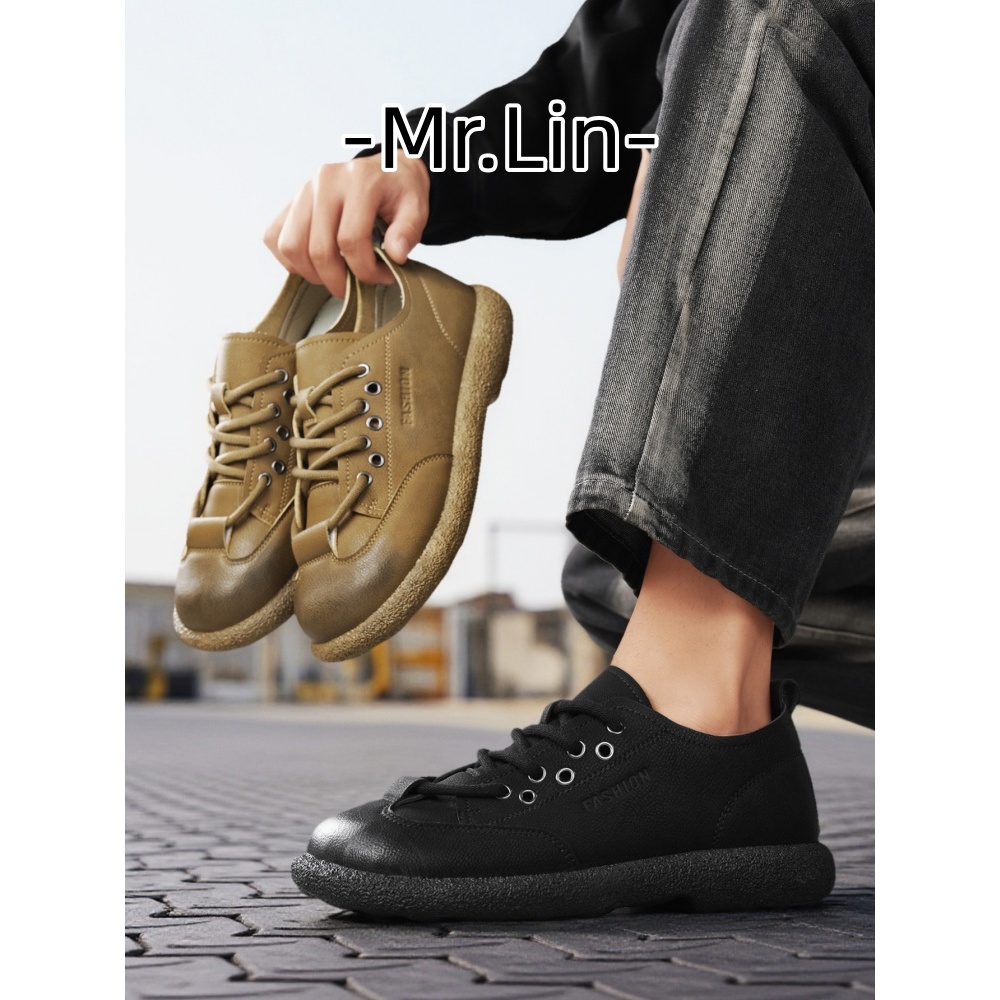 【Mr.Lin】休闲勃肯鞋工装懒人通勤2025年舒适男鞋百搭商务德比皮鞋