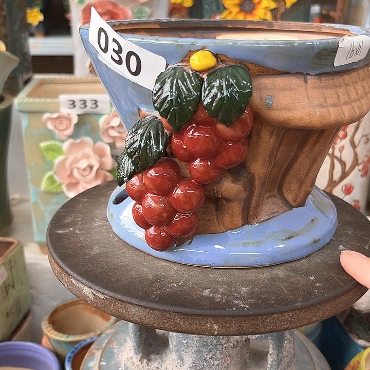 紫砂花盆粗陶材质多肉花盆