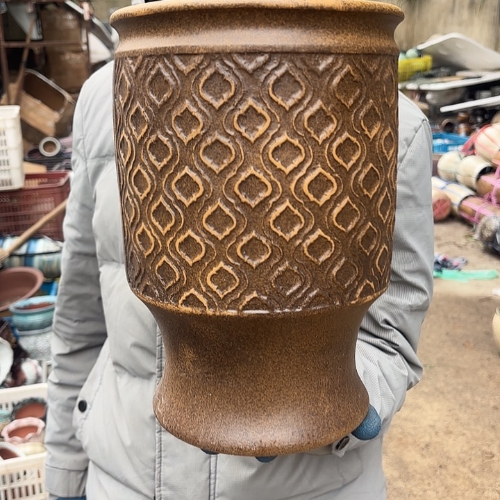 红陶柴烧菠萝口径20高度30