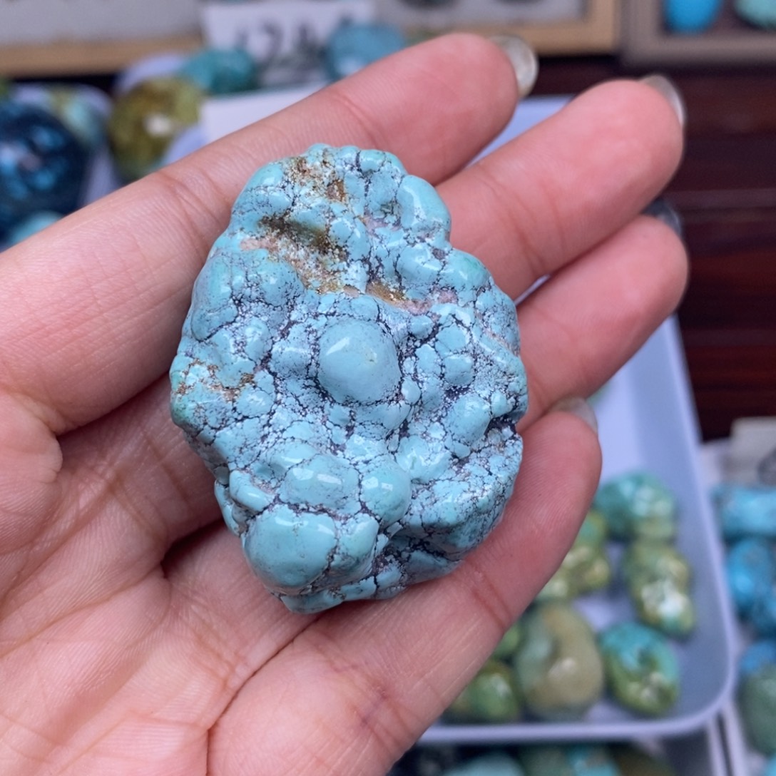 绿松石未镶嵌挂件