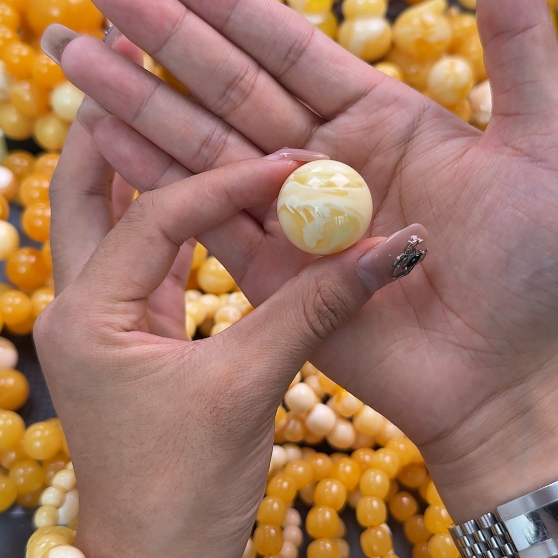 蜜蜡未镶嵌珠宝奇石27mm 11.6g