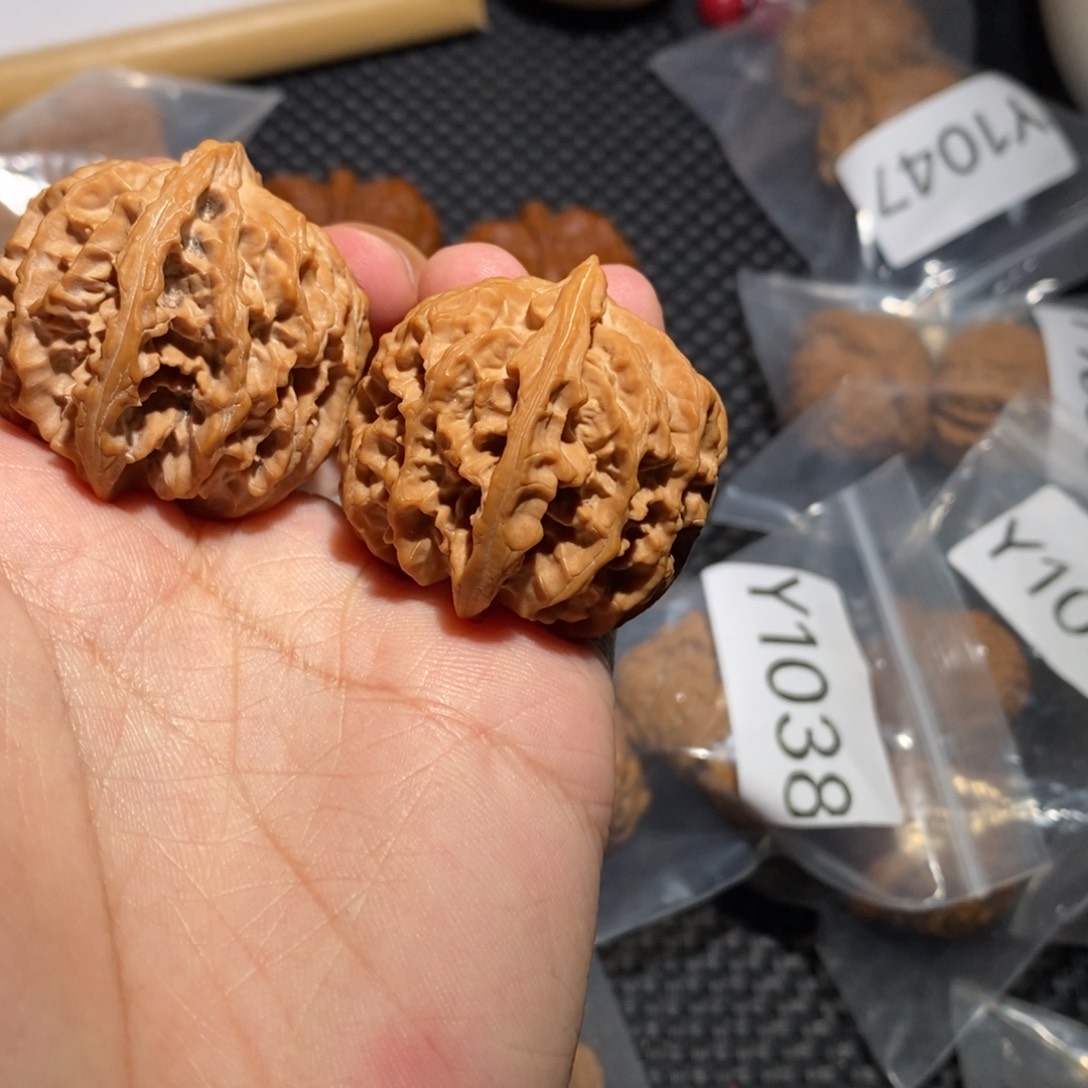文玩核桃把件苹果41全品原装