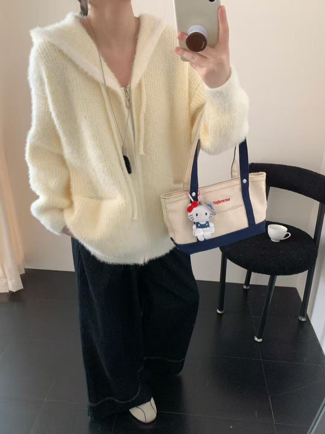 【YICI】亦辞151-310毛衣针织开衫百搭慵懒风宽松设计ins时尚韩版