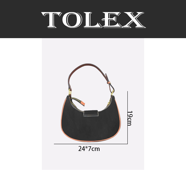 TOLEX2025新款手工时尚百搭经典春腋下女包棕色12cm