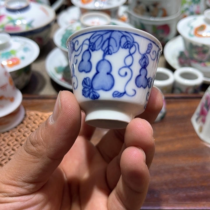 纯手绘精品盖碗杯