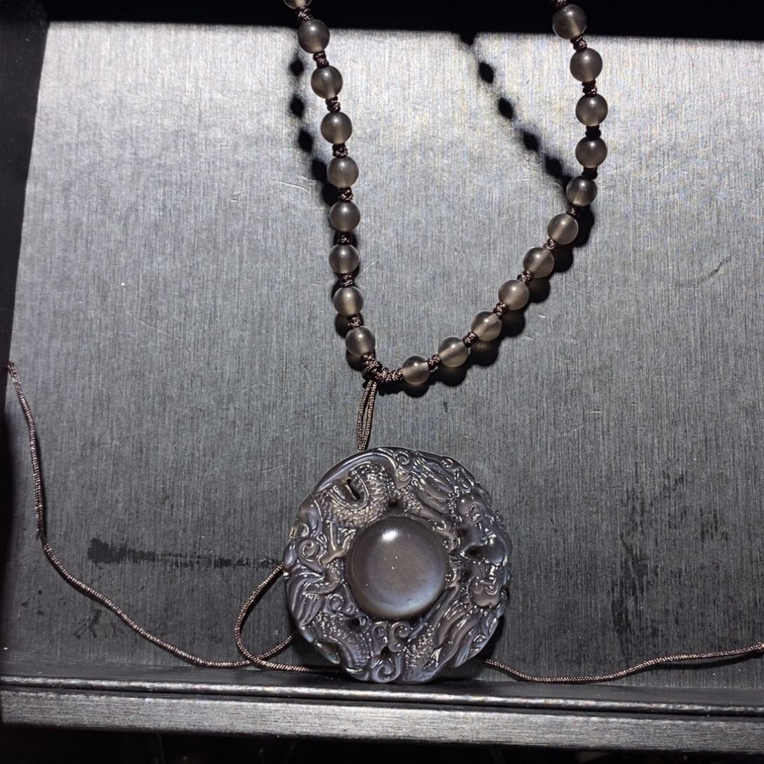 ****ᵉ黑曜岩合金手链项链