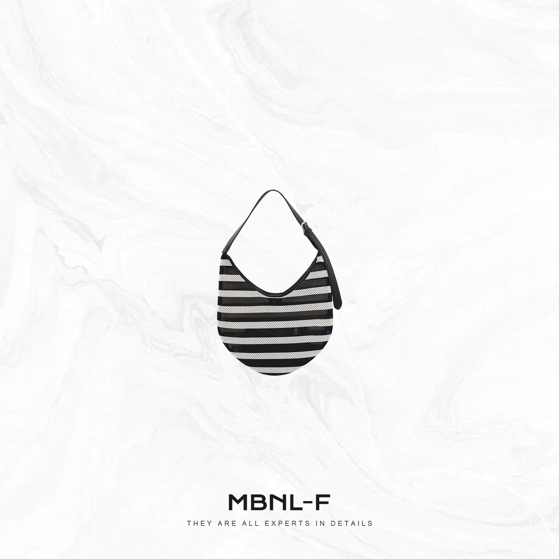 MBNL-F“条纹月牙包 定织条纹百搭休闲可调节挎包 秦磊XM-XBB1267