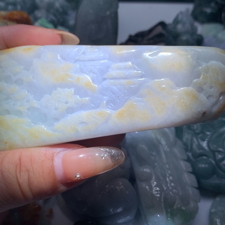 翡翠未镶嵌颈饰保真天然A货翡翠