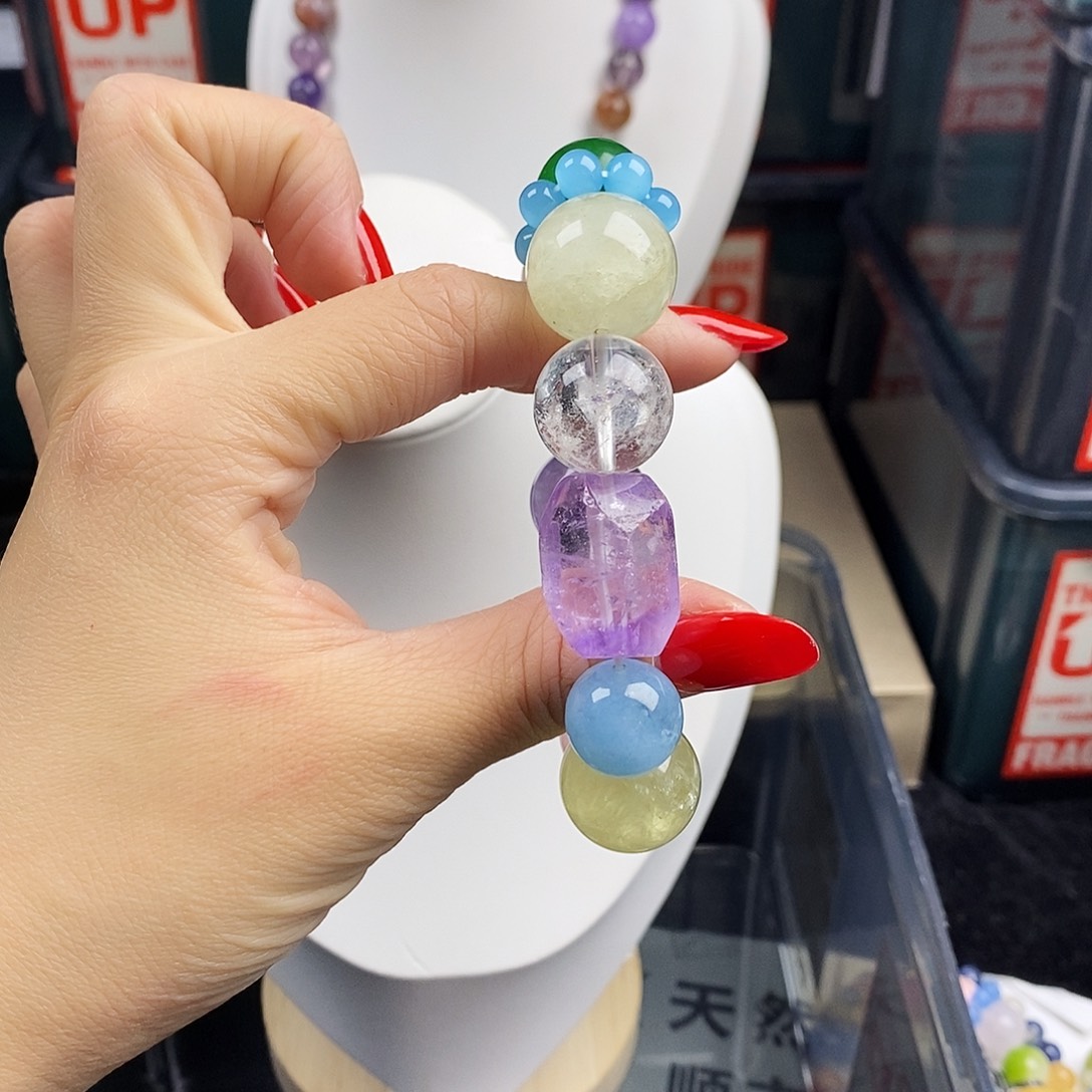 水晶手链银S925镶嵌