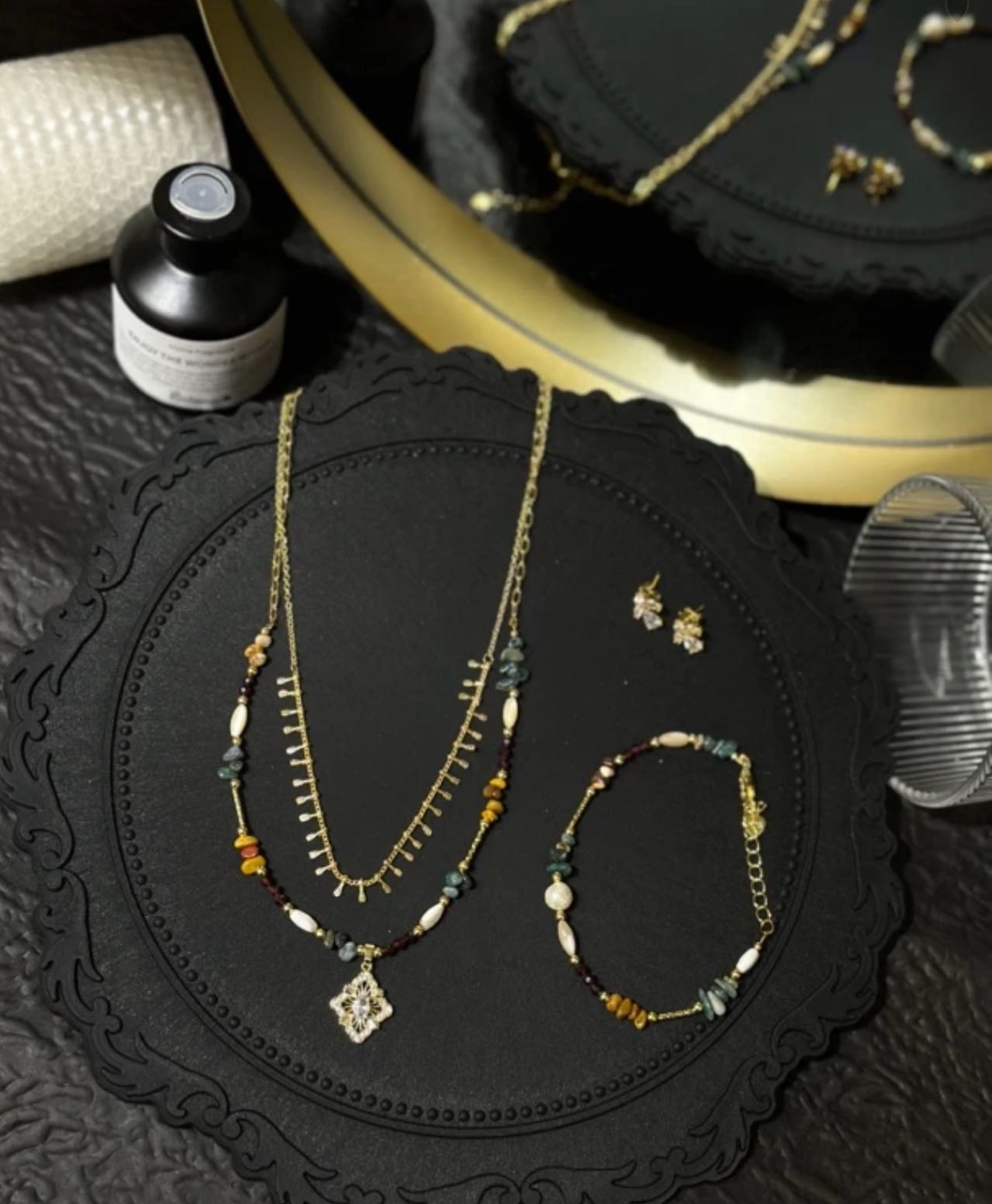 钛钢项链 钛钢项链 LARVINA法式复古原创项链