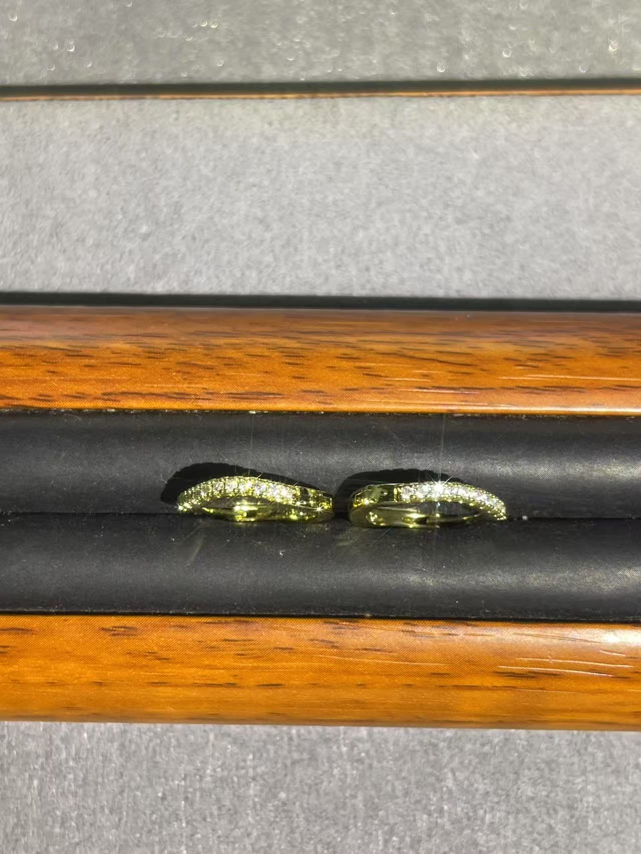 a2094黄色微镶波浪耳扣多样性发货