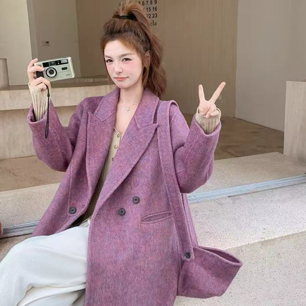 宠粉链接加厚大衣韩版宽松保暖外套高级气质显瘦冬季新