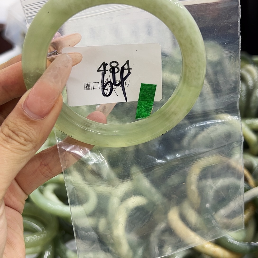 岫玉银S925镶嵌手镯
