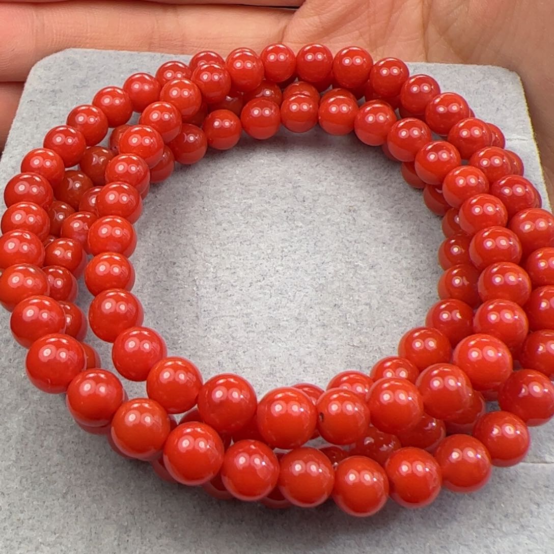 未镶嵌多圈南红玛瑙