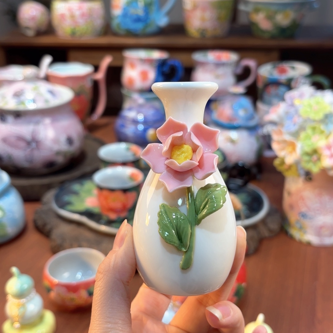 景德镇手绘高温釉下彩陶瓷茶具