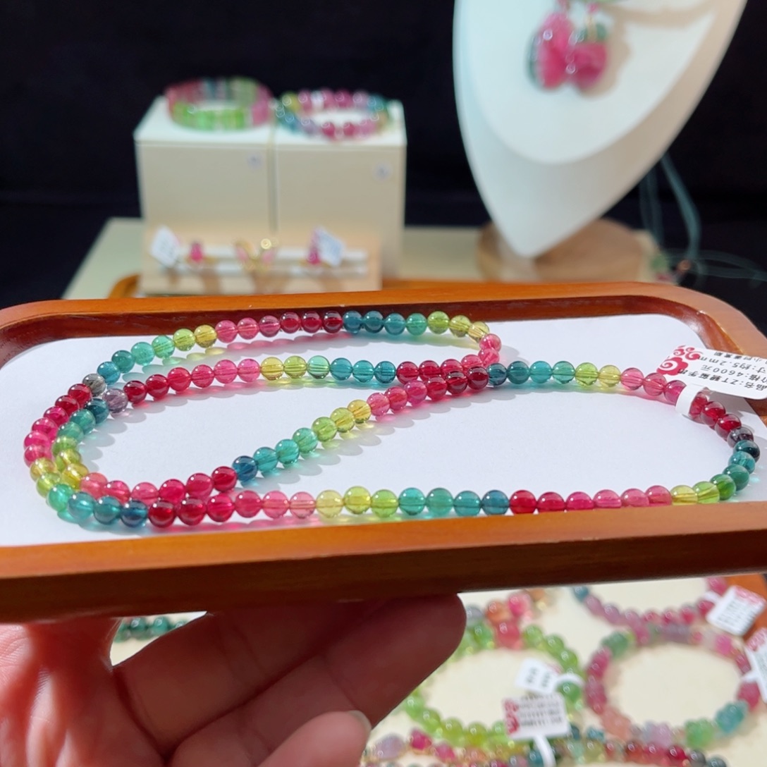 碧玺手串未镶嵌手串