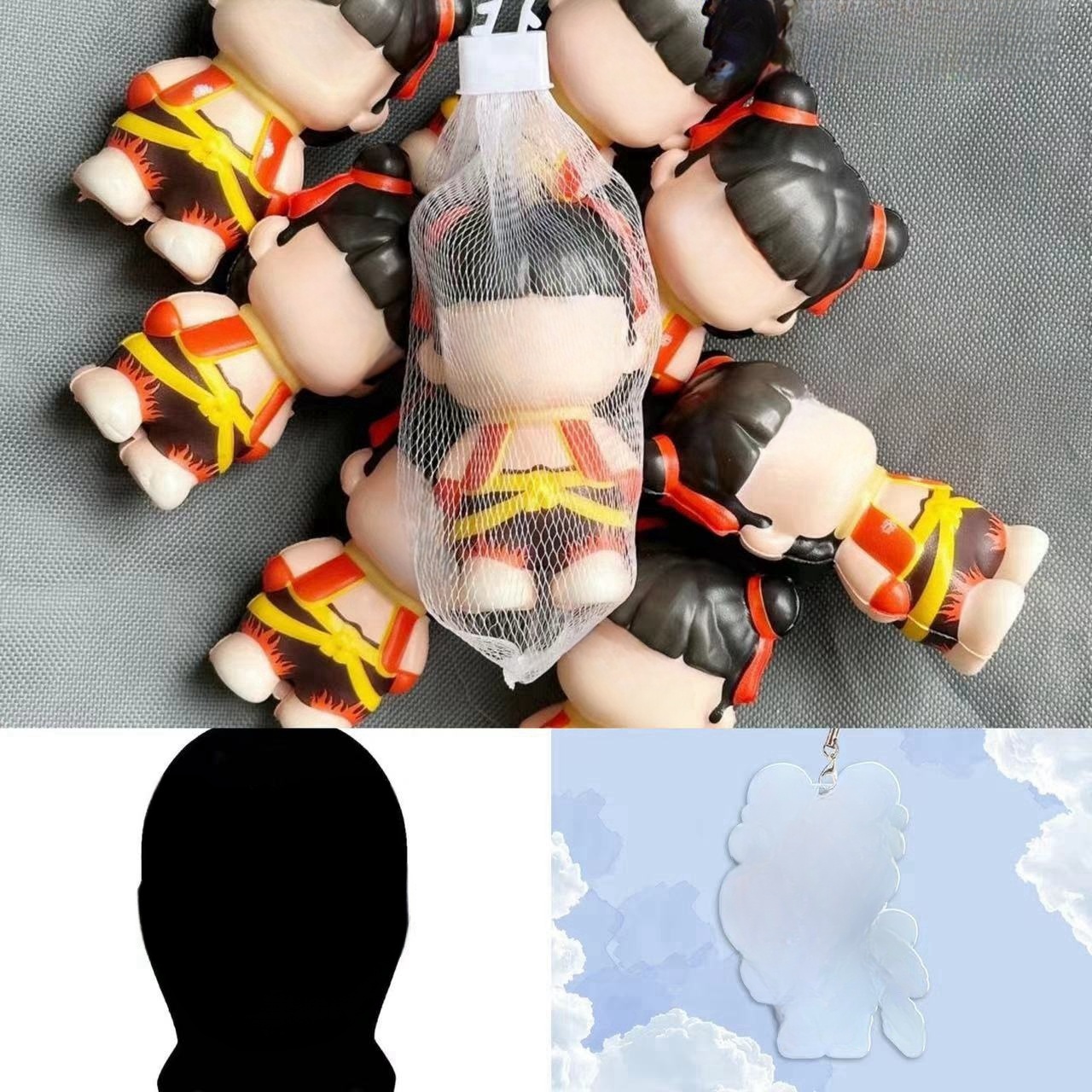 摆件(面具+捏捏乐+钥匙扣挂件)(一组3个)(图案不挑)Z0183