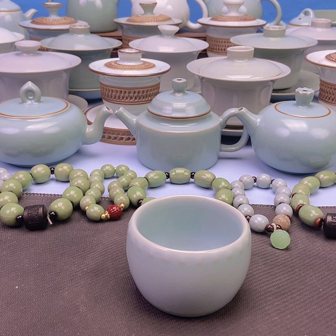 杯天青鼓杯原矿原釉原产地