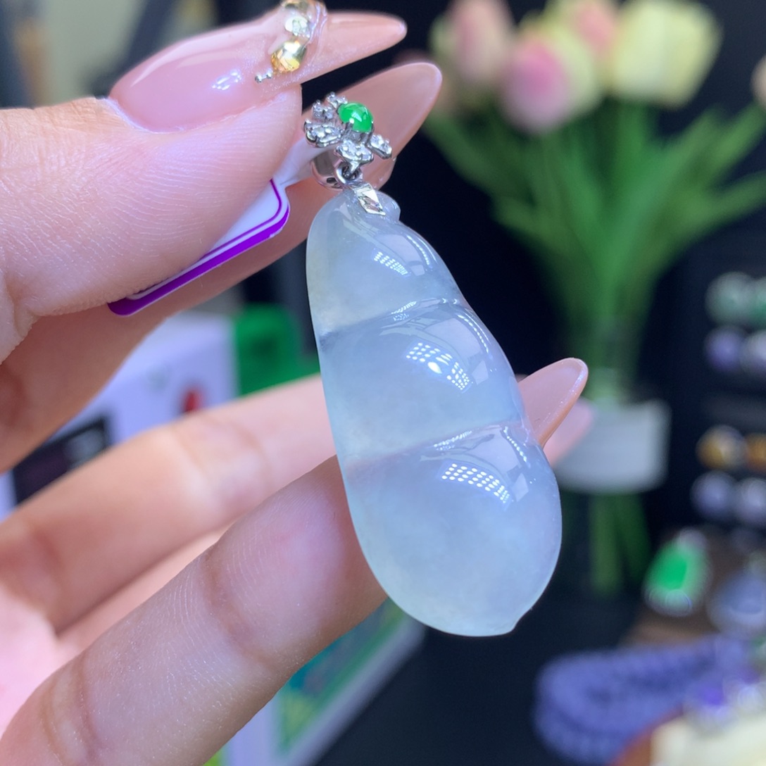 翡翠颈饰18K金镶嵌天然